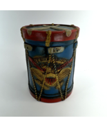 Vintage Ceramic LEGO JAPAN DRUM CONTAINER Removeable Lid - $666.08 MXN