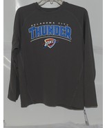 NBA Licensed Oklahoma City Thunder Gray Extra Large 16 18 Long Sleeve Shirt - £12.50 GBP