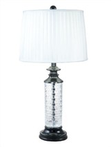 Table Lamp DALE TIFFANY OVERLAND Contemporary Pleated Shade Drum Cylinder - £172.99 GBP