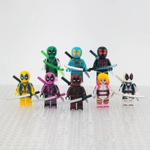 8pcs Various Deadpool Rosa Green Gwenpool X-Men X-Force Minifigures Toys - £15.01 GBP