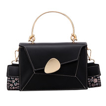 New Contrast Color PU Leather Crossbody Bags for Women Chain Handbags with Metal - £38.49 GBP