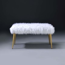 White &amp; Gold Bench - Modern Style - £153.95 GBP