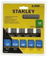 STANLEY Brad Nails, Heavy-Duty Staple and Brad Assortment, 2500-Pack, 18... - $21.87 CAD