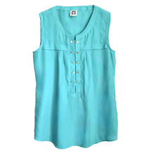 Anne Klein Teal Turquoise Sleeveless Top | Sz Small - £10.31 GBP