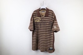 Vintage 90s Marithe Francois Girbaud Mens XL Faded Spell Out Striped Polo Shirt - $69.25