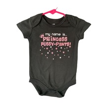 1 Piece Bodysuit Girls Infant Baby Size 3 6 months Black Pink Sparkle My Name is - £4.66 GBP