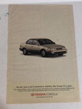 1996 Toyota Corolla Vintage Print Ad Advertisement pa19 - £6.22 GBP