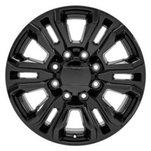 2011-2024 Chevy Silverado 2500 Gloss Black Split Spoke 20&quot; 8 Lug Wheels 8x180 - £900.21 GBP