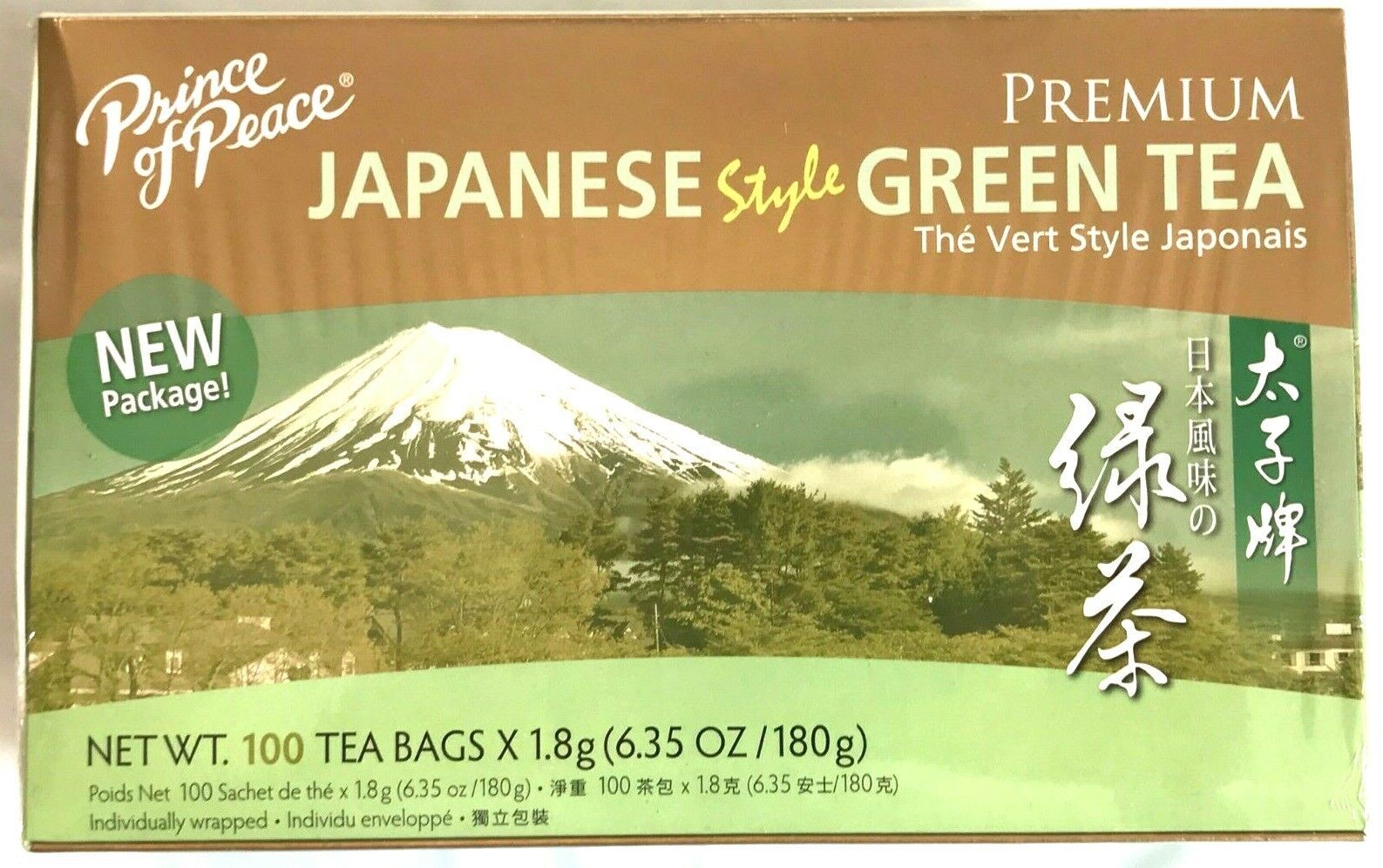 Primary image for Prince of Peace Premium Japanese Green Tea 6.35 Oz/180g - 100 Tea Bags