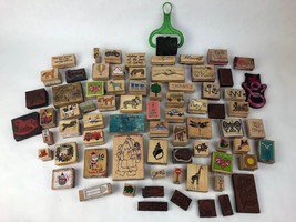 75 Pieces Rubber Stamp Lot Assorted Farm Christmas Quotes Fish +++ FSTSHP - £36.19 GBP