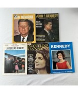 Lot Of 5 Vtg JOHN F KENNEDY &amp; Jaqueline Magazines MEMORIAL ALBUM 1964 Tr... - $34.65