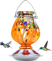 Hummingbird Feeder, 18058O Hand Blown Glass Hummingbird Feeders for Outd... - $29.49