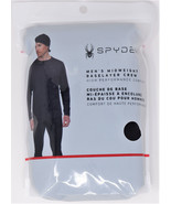 SPYDER 229532 BASELAYER CREW TOP 001-BLACK MEN&#39;S MEDIUM - NEW! - $44.48