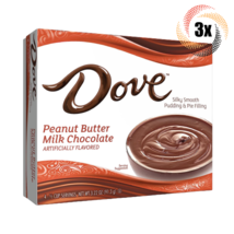 3x Packs Dove Peanut Butter Chocolate Pudding Filling | 4 Servings Each | 3.22oz - £12.43 GBP