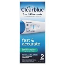 Clearblue Rapid Detection Pregnancy Test, Home Pregnancy Kit, 2 Count - $9.89