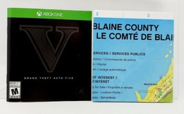 Microsoft XBox One Grand Theft Auto 5 Replacement Manual English / French + Map - $4.39