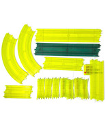 12pc TYCO TOYS Prototype HO Slot Car Track Translucent Yellow &amp;Blue Neon... - $178.34 CAD