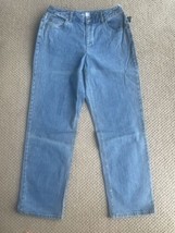 Liz Claiborne Womens Denim Jeans 10S Blue Straight Leg Fit Stretch Mid Rise - £19.55 GBP