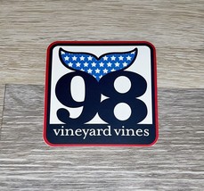 New Vineyard Vines USA 98 Whale Tail Patriotic Sticker Hydroflask Yeti Car Decal - £2.81 GBP