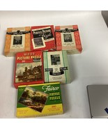 Set Of 6 Vintage Wooden Perfect Picture Puzzles - $363.55 MXN