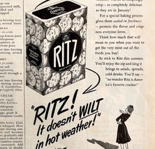 Ritz Crackers Nabisco Advertisement Recipes 1943 National Biscuit Compan... - €17,07 EUR