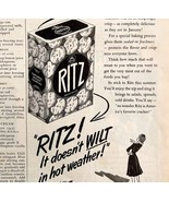 Ritz Crackers Nabisco Advertisement Recipes 1943 National Biscuit Compan... - $19.99