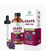 100ML LARGE ORGANIC GRAPE SEED OIL 100% PURE AND NATURAL -NON GMO - MADE... - €15,44 EUR