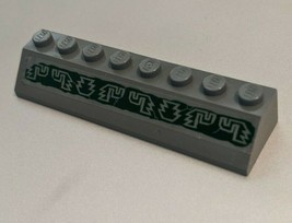 LEGO Black Slope 45 2x8 Temple of the Crystal Skull Sticker Dark Gray 4445 - £0.79 GBP
