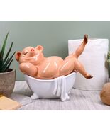 Sexy Babe Marilyn The Swine Pig Diva Bathing in Bathtub Statue 6"L Anima... - $23.99