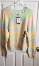 BB Dakota Sweater Womens Sz XXL Pastel Ombre Fuzzy Soft Steve Madden $89 NWT - £17.54 GBP