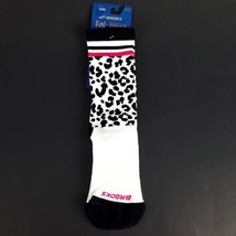 Brooks Tempo Knit In Crew Snow Leopard Unisex Running Socks S/M New - £10.95 GBP