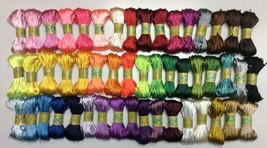 Pack of 2 50 Colors 20M / 2.5mm Braided Macrame Satin Silk Chinese Knot Cord - £4.72 GBP
