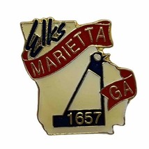 Marietta Georgia Elks Lodge 1657 BPOE Benevolent Protective Order Enamel... - £6.22 GBP