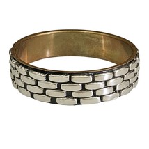 Silver Tone &amp; Brass Bangle Bracelet - $14.84