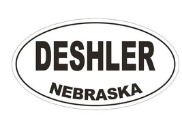 Deshler Nebraska Oval Bumper Sticker or Helmet Sticker D5023 Oval - $1.39+