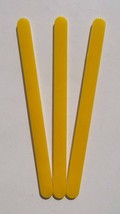 New Yellow Multi-use 4.5 inch / 11.25 cm Plastic Popsicle Craft Food Sticks - £23.77 GBP