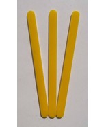 New Yellow Multi-use 4.5 inch / 11.25 cm Plastic Popsicle Craft Food Sticks - £23.46 GBP