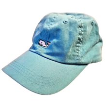 Vineyard Vines Vintage Hat Adjustable Aqua Baby Blue Cotton Baseball Cap Whale - £22.05 GBP