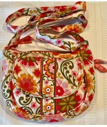 Vera Bradley Lizzy Crossbody Shoulder Bag Folkloric Retired Floral Patte... - $22.00