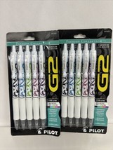 (2) Pilot G2 Gel Pen Fashion White Barrel Fine Assort Color Ink 5ct COMBINE SHIP - £8.22 GBP