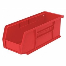 Akro-Mils 30224Red Hang &amp; Stack Storage Bin, Red, Plastic, 10 7/8 In L X... - £16.72 GBP