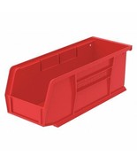 Akro-Mils 30224Red Hang &amp; Stack Storage Bin, Red, Plastic, 10 7/8 In L X... - £16.53 GBP