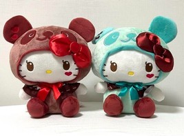 Panda Hello Kitty a little chocolate BIG Plush Toy set of 2 sanrio 30cm - $73.22
