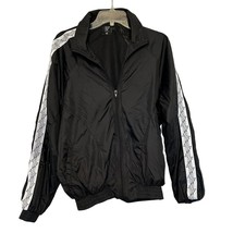 LF The Brand Womens Jacket Black XS Windbreaker Full Zip Elastic Waist Oversized - £19.57 GBP