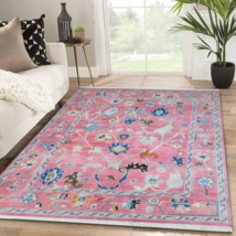 Pink Oushak Rug Hand Knotted Pink Oriental Living Room Carpet Rugs - £215.88 GBP+
