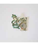 Mid Century Snake Charmer Pin Cobra In Basket One Piece Brooch Has Small... - £21.90 GBP