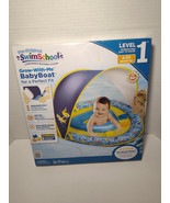 NEW! Aqua Swim School  Baby Pool Float Boat w/Sun Shade for Infants, 6-2... - $14.84