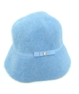 Gap Womens Bucket Hat Light Blue w Rhinestone Small Medium Rabbit Fur Blend - £11.14 GBP