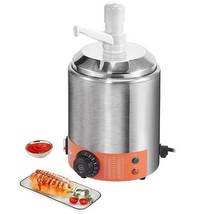 Electric Cheese Dispenser with Pump, 2.3 Qt Commercial Hot Fudge Warmer, P - $4,609.92 MXN