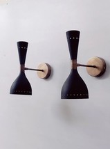 Diabolo Wall Sconce Black Italian Modern Stilnovo Style Lamps - £191.32 GBP